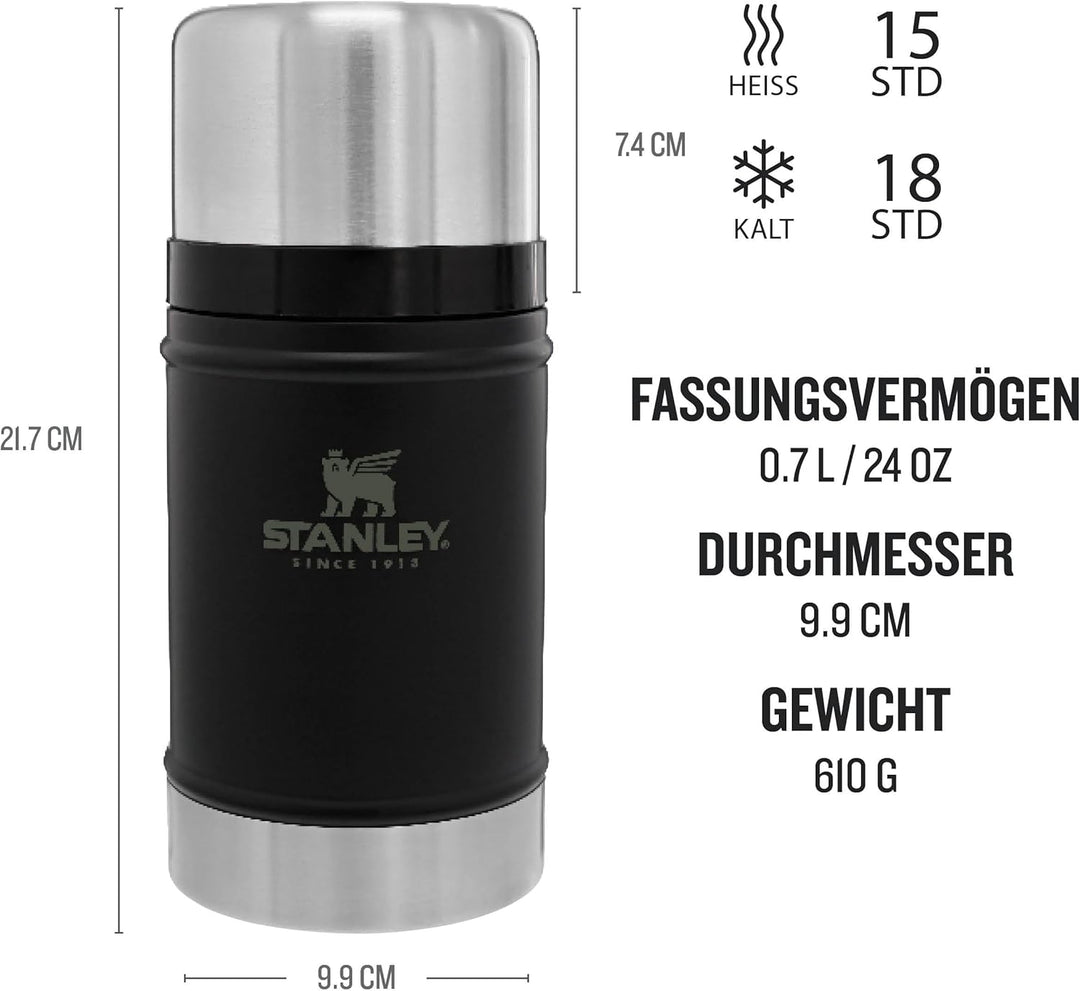 Stanley Classic Legendary Warmhaltebehälter Essen 709 ml - Hält 12 Stunden Heiss oder 18 Stunden Kal
