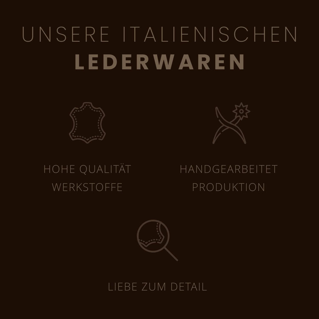 Konferenzmappe A4 aus 100% vollnarbiges Leder mit Reissverschluss - handgefertigt in Italien von erf