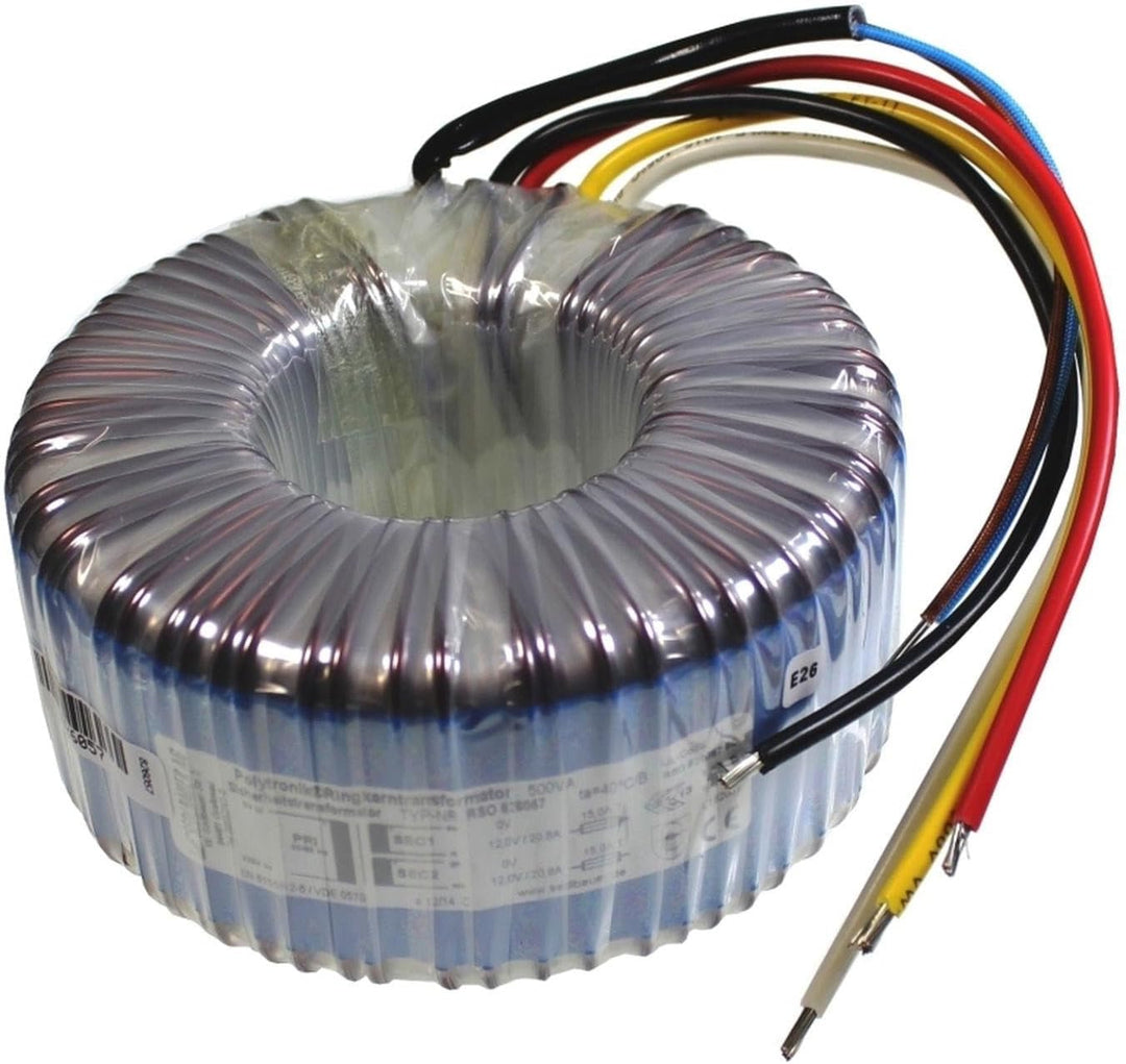 Sedlbauer Ringkerntrafo Transformator 500VA 2x30V für Audio, Industrie, Halogen und Schienensysteme