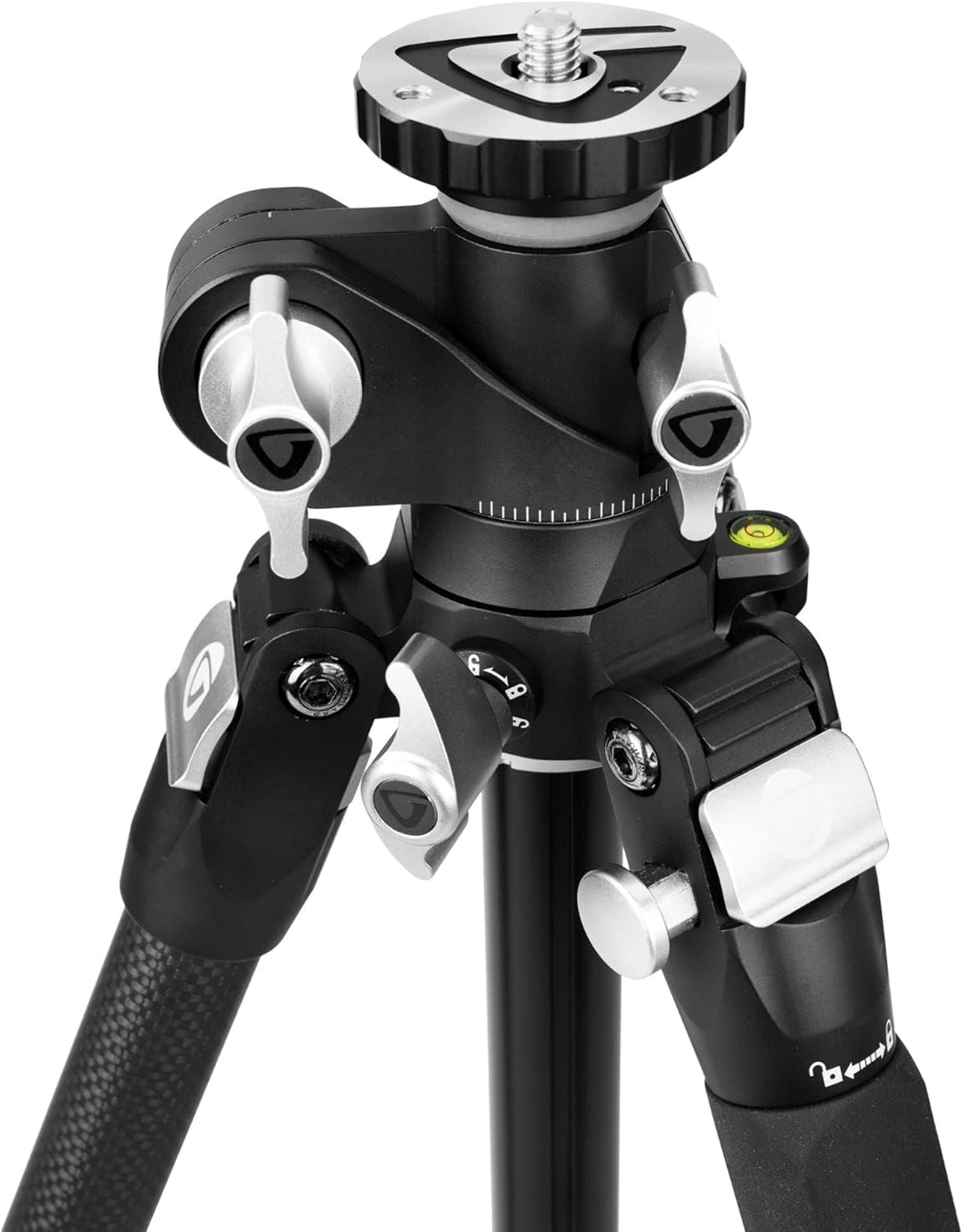 Vanguard Veo 3T+ 264CPS - Reisestativ mit umklappbarer Mittelsäule und 3-Wege-Kopf Carbon 26mm 3 Weg