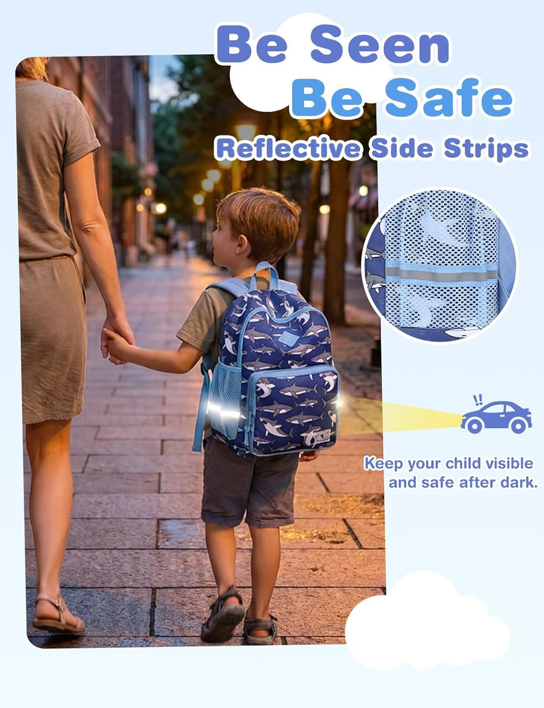 VX VONXURY Kinderrucksack 12L | 3-8 Jahre Jungen Mädchen | Vorschule Kindergarten Bookbag mit Brustg