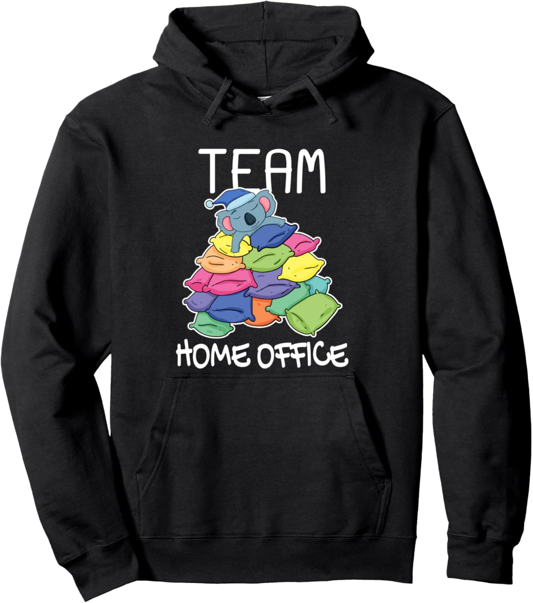Team Home Office Koala lustig Beruf Arbeiten Heimarbeit Pullover Hoodie