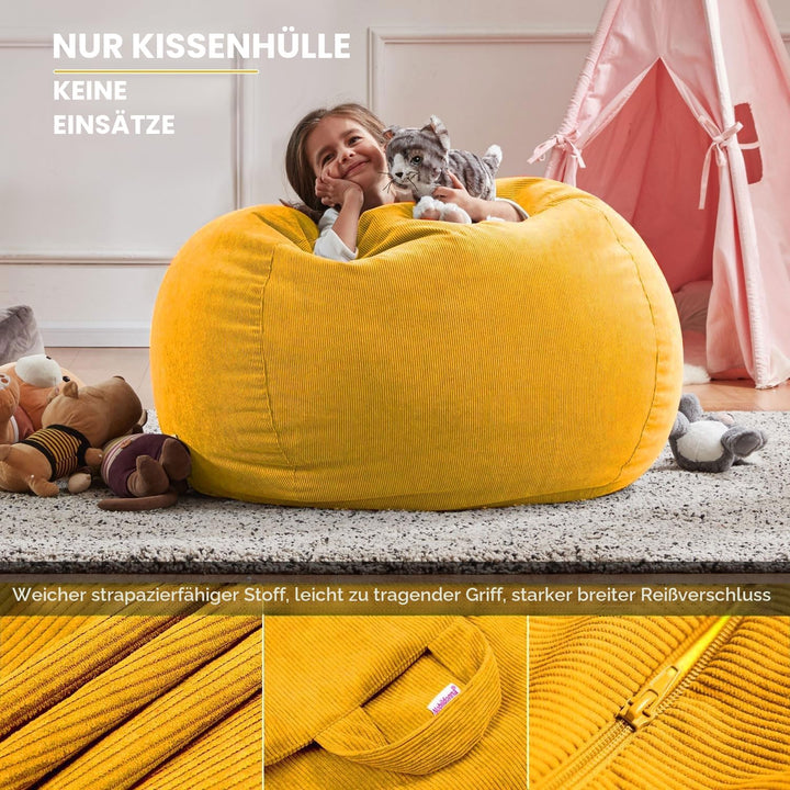 Nobildonna Sitzsackstuhl für Kinder und Erwachsene, nur Bezug (Keine Füllung) für Sofa-Stofftiere, 1