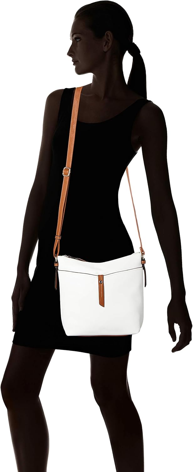 TOM TAILOR bags Novara Damen Umhängetasche Crossbody Bag 28 x 8,5 x 25 Weiss, 28 x 8,5 x 25 Weiss