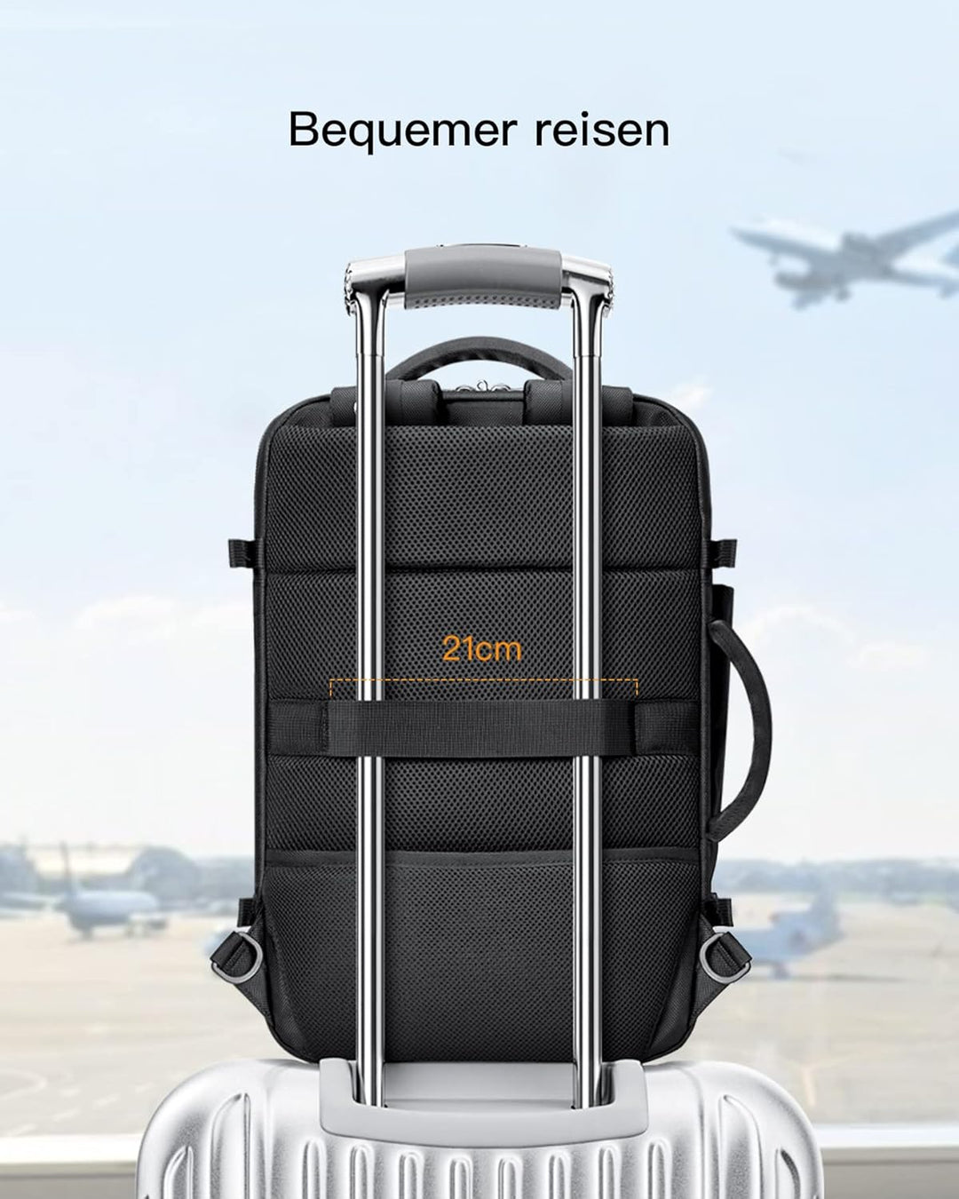 Inateck 40L Supergrosser Handgepäck Reiserucksack Laptop Rucksack für 15,6-17 Zoll Notebooks, Flug G