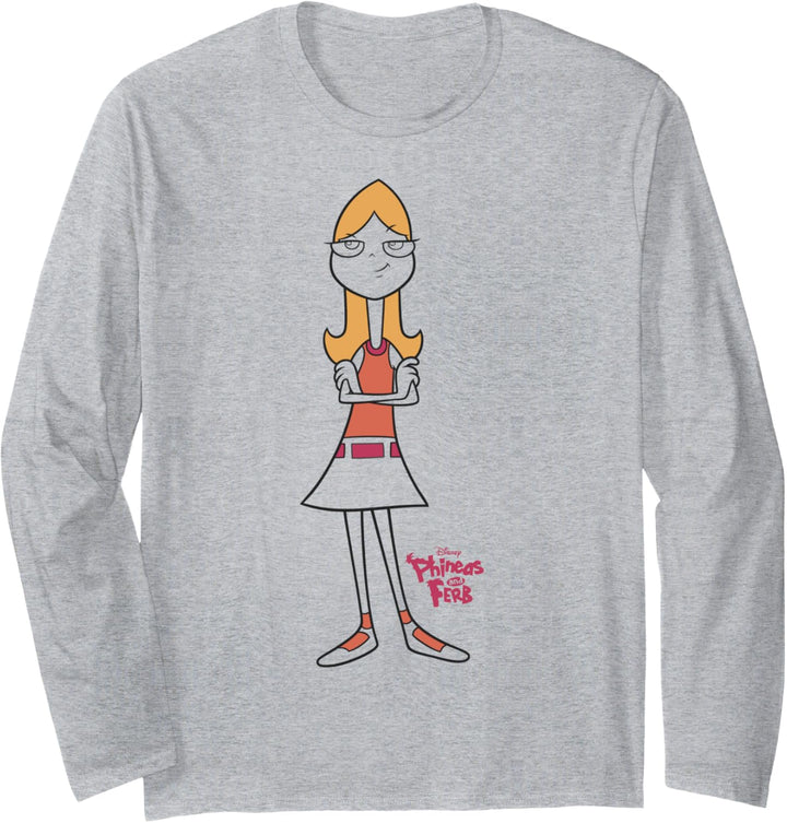 Disney Phineas und Ferb Candace Big Standing Pose Langarmshirt