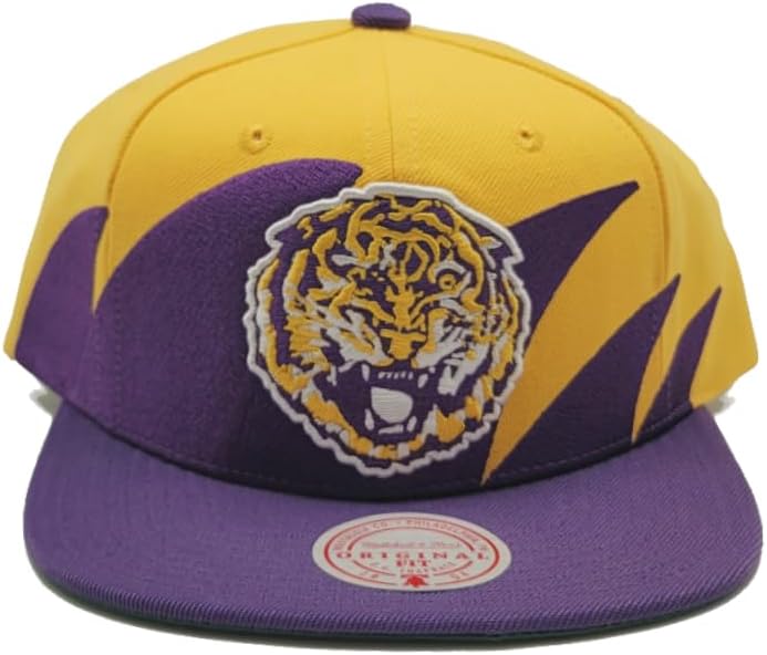 Mitchell & Ness Louisiana State University LSU Sharktooth NCAA Snapback Cap and Basecap