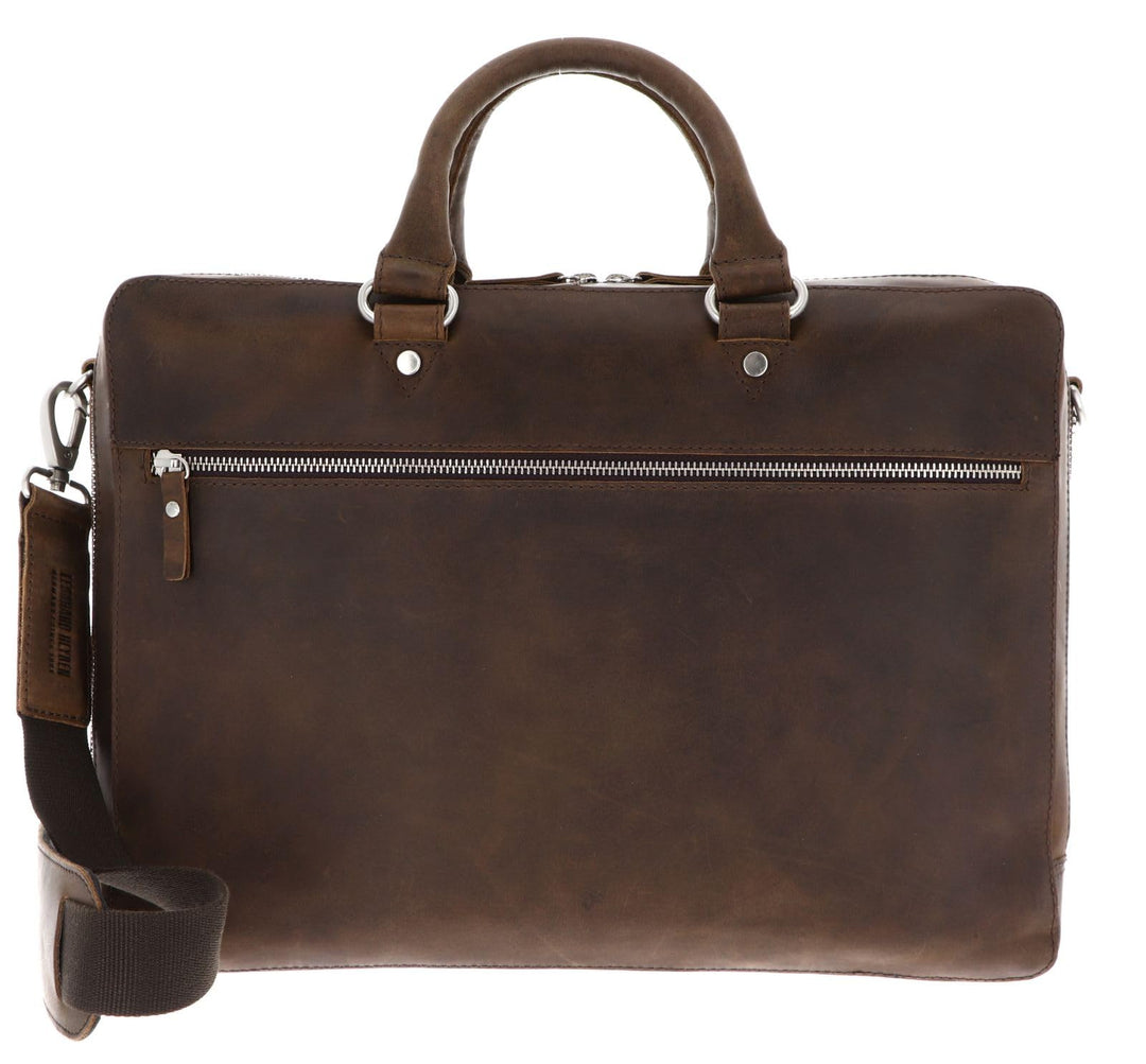 Leonhard Heyden Salisbury - Aktentasche 2 Fächer Leder 16" 39 cm braun