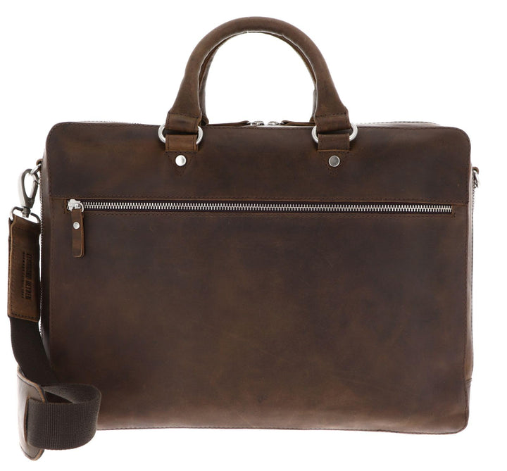 Leonhard Heyden Salisbury - Aktentasche 2 Fächer Leder 16" 39 cm braun