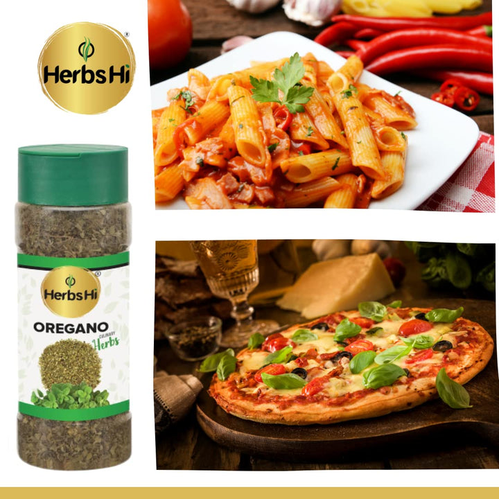 HerbsHi Everyday Combo: Feurige Chiliflocken (35 g), Oregano-Kräuter (30 g), Peri Peri Masala (60 g)