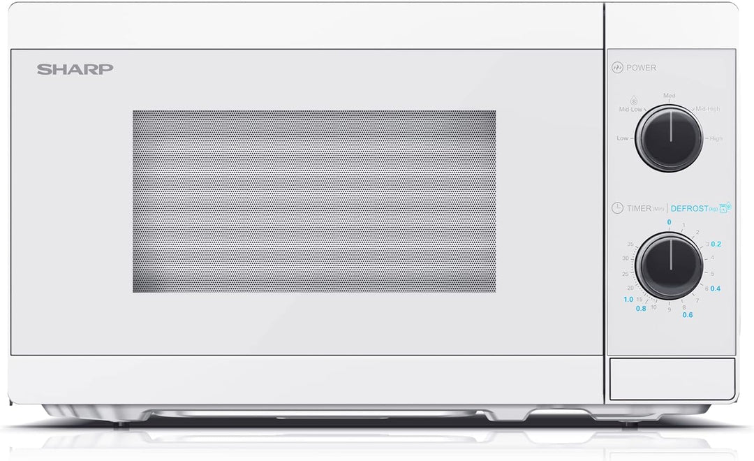 SHARP YC-MS01E-C Mikrowelle (800 W, 20 L, 5 Leistungsstufen, Auftaufunktion, einfache Reinigung), we