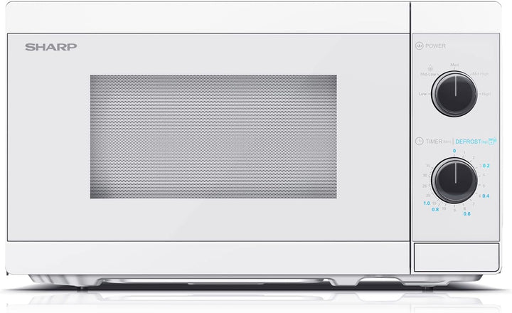 SHARP YC-MS01E-C Mikrowelle (800 W, 20 L, 5 Leistungsstufen, Auftaufunktion, einfache Reinigung), we
