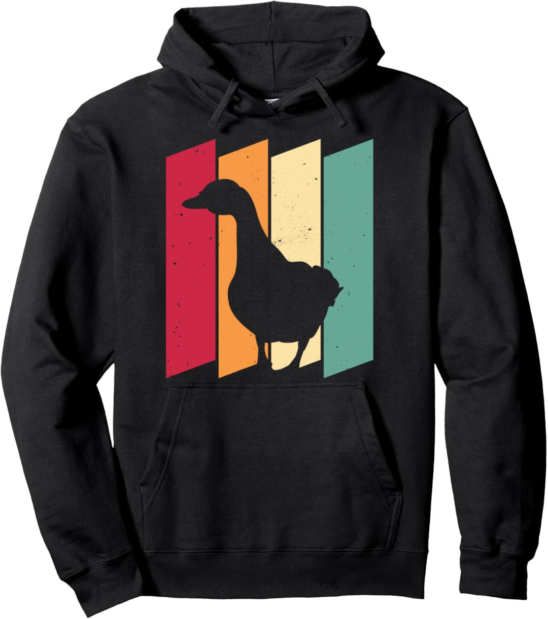 Retro Ente Badeente Gummiente Erpel - Vintage Ente Pullover Hoodie