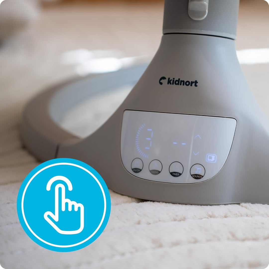 Svaie Babywippe elektrisch Babyschaukel bis 9 kg mit Fernbedienung Bluetooth 5 Schaukelstufen Batter