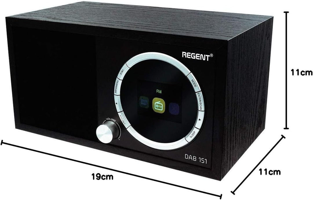 Ferguson Regent Dab+151 Digitalradio DAB Plus Radio mit Bluetooth Lautsprecher FM/DAB/DAB+ Radio UKW