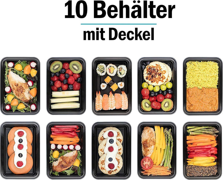 [10er Pack] 1-Fach Meal Prep Container Von Igluu - Essensbox, Lunchbox Mikrowellengeeignet, Spülmasc