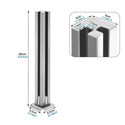 YRHome Edelstahl Geländerpfosten Glasklemme Glashalter Glasgeländerpfosten Glasgeländer Glas Balustr