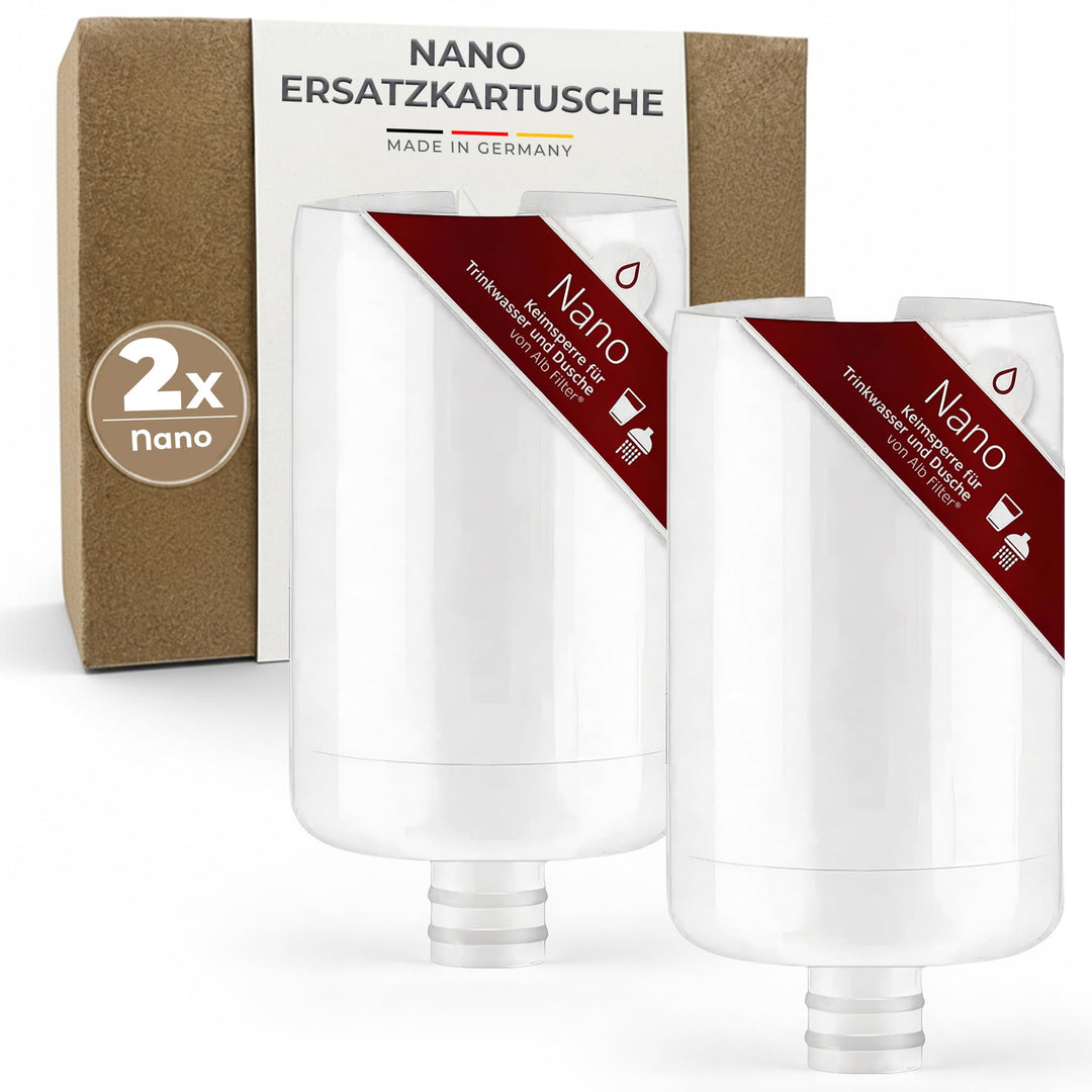 Alb Filter Nano Ersatzkartusche 2er-Pack – Einzelkartusche für den Wasserfilter – Sicheres Trinkwass