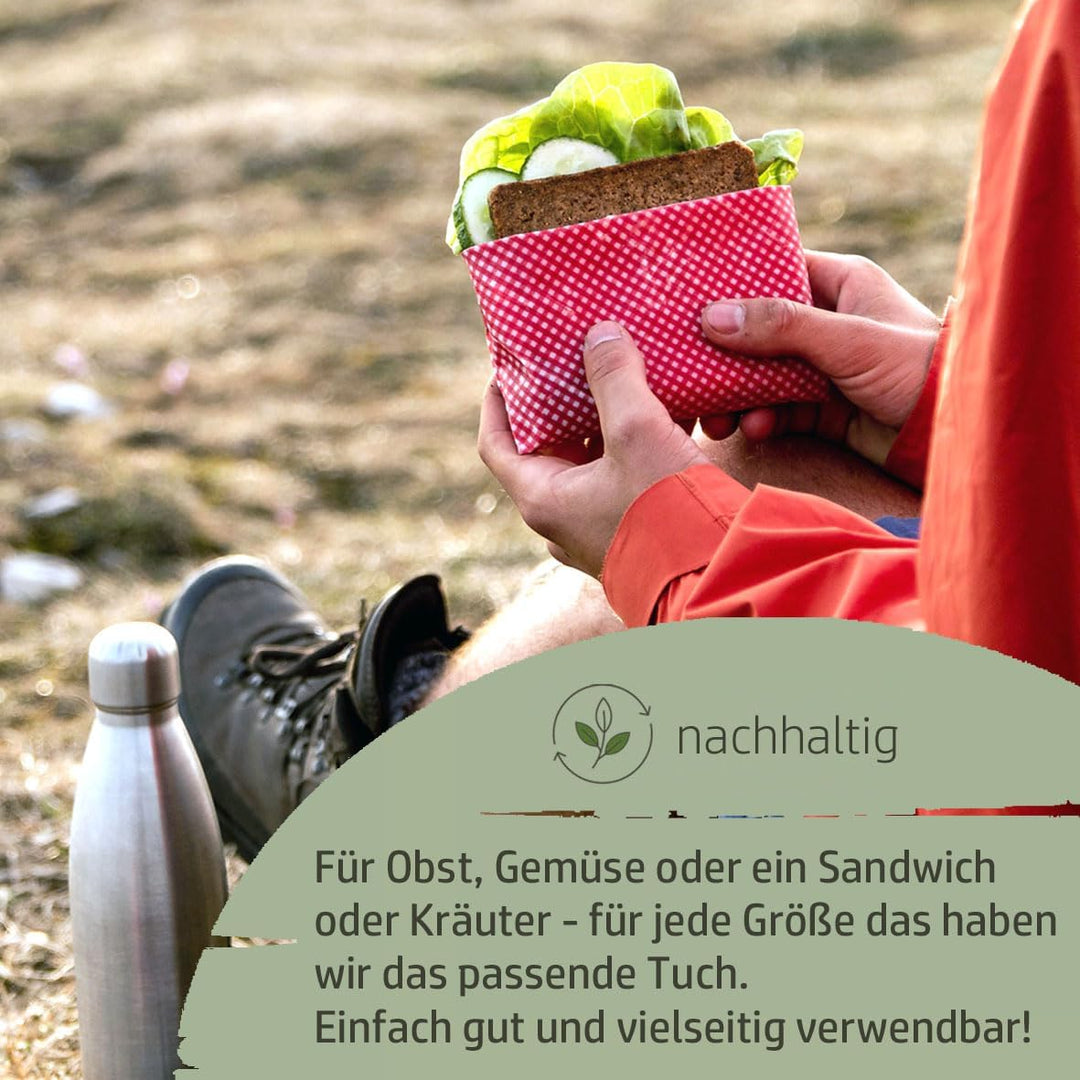 Kumanu | Bio-Bienenwachstuch - 3er Set Bienenwachstücher FRISCHEFRITZ | natürlich und plastikfrei fr