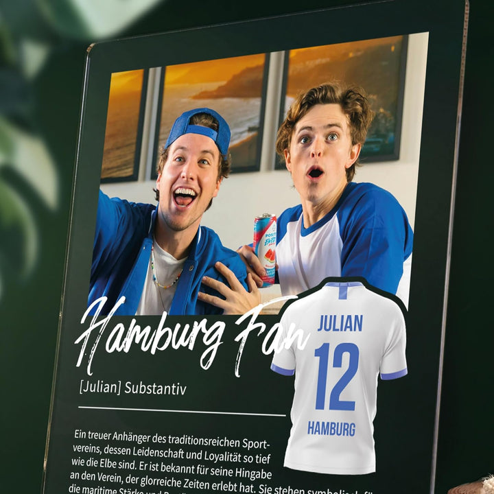 Hamburg Geschenk personalisiert - Acryl Geschenk - Definition: Hamburg Fan - Hamburg Fanartikel, Ham