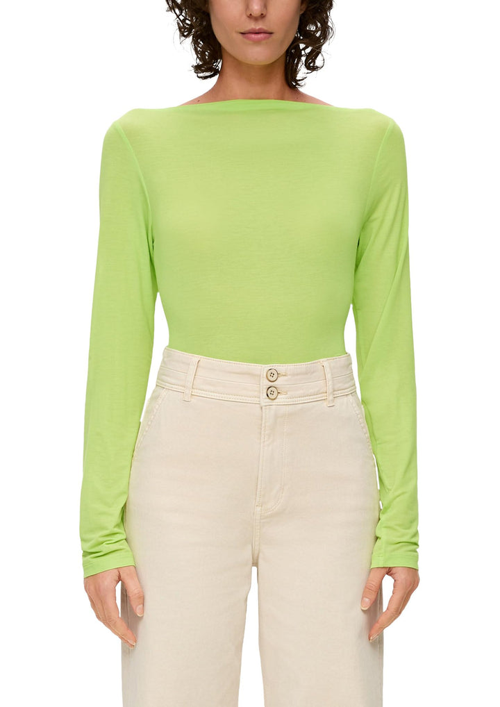 s.Oliver Slim Fit-Longsleeve aus Lyocellmix 44 7423_limettengrün, 44 7423_limettengrün