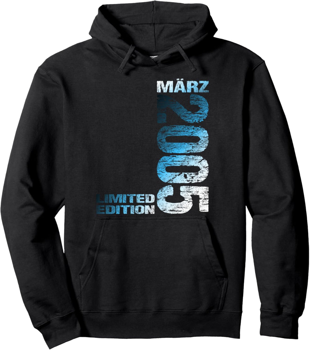 März 2005 Mann Frau 19. Geburtstag Limited Edition 19 Pullover Hoodie