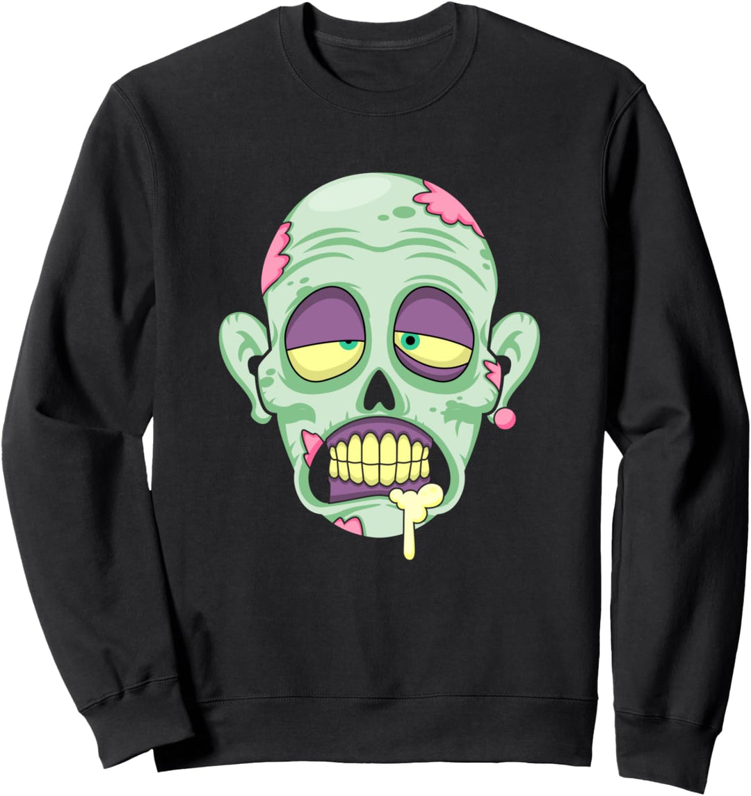 Zombie-Gesicht Lustige Zombies Halloween-Monster Sweatshirt