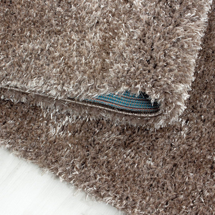 Glanz Hochflor Rund Teppich Wohnzimmer Einfarbig Unicolor Design Pflegeleicht Wohnzimmerteppich Schl