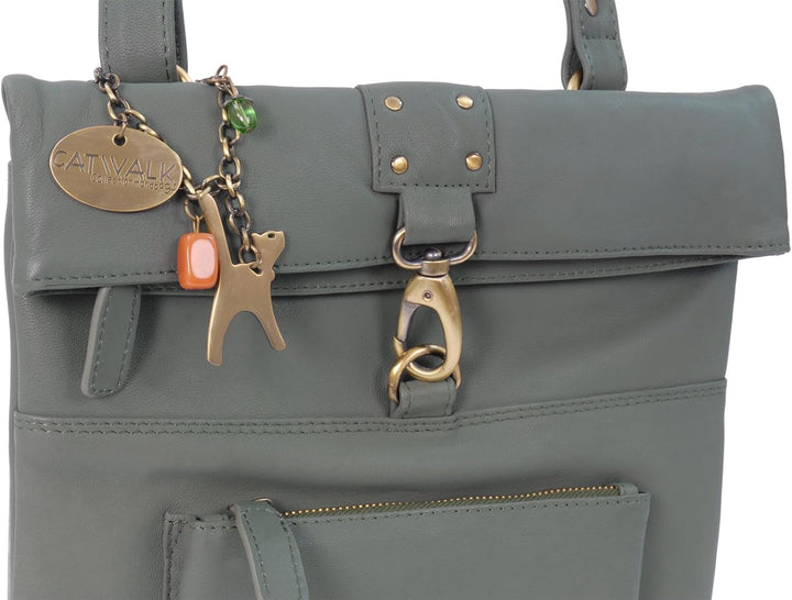 Catwalk Collection Handbags - Leder - Damen Leder Umhängetasche/Handtasche/Messenger/Schultertasche