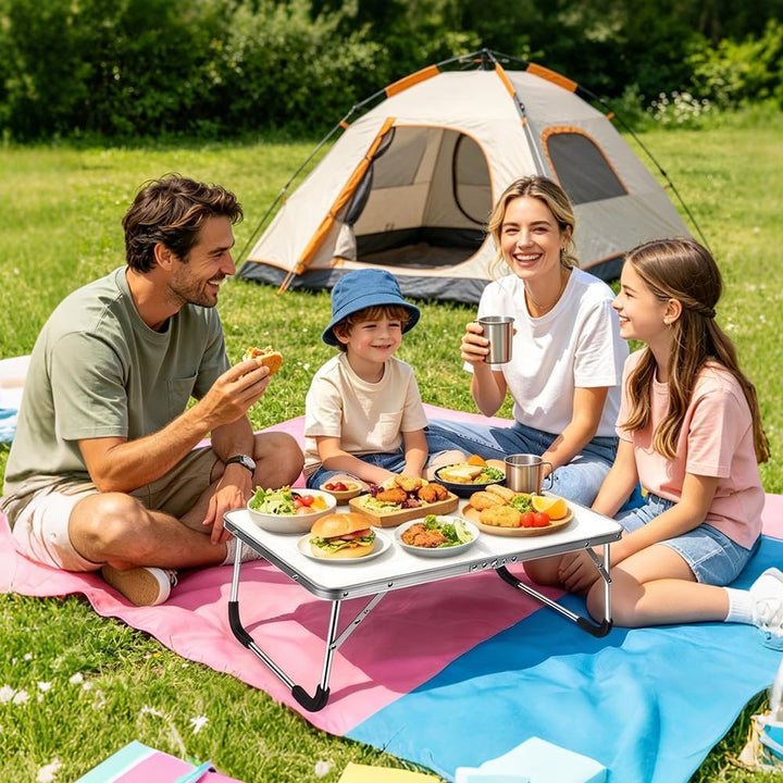 Aomig Campingtisch Klappbar, Kleiner Klapptisch, Tapeziertisch Tragbar Multifunktionstisch, Frühstüc