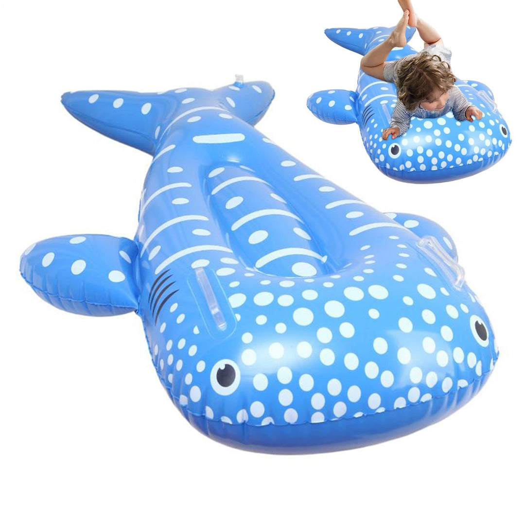 Aufblasbares Surfboard | Aufblasbares Surfbrett Für Spiele - Tierform Luftmatratze Mit Griffen Schwi