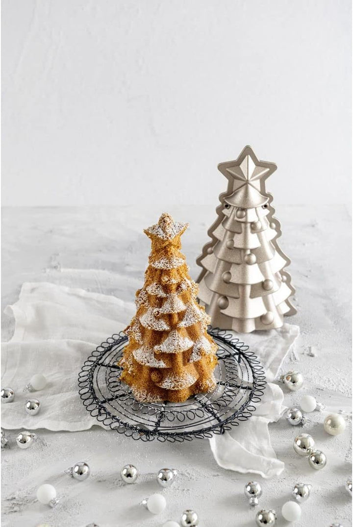 Dr. Oetker Motivbackform Tannenbaum White Christmas Baking, für Weihnachten, Tannenbaumform mit Anti