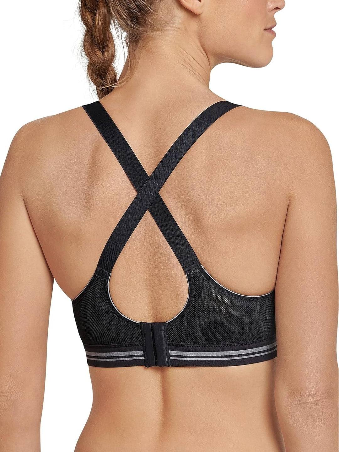 Schiesser Damen Sport-BH mit Cup und Stützfunktion -BH Active 70A Schwarz, 70A Schwarz