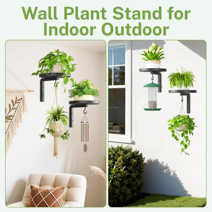 iDavosic.ly Wandbehang Pflanzenständer 2er Set, Blumenständer für Draussen Plant Stand Indoor Outdoo