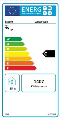 ELDOM Favourite 80 Liter Warmwasserspeicher 2 kW. Horizontal Anshlüsse UNTEN