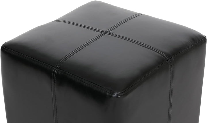 Mendler 2er Set Hocker Sitzwürfel Sitzhocker Aufbewahrungsbox Onex, Leder + Kunstleder, 45x44x44cm -