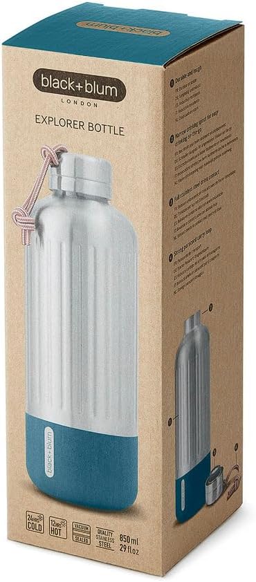 black+blum Explorer Isolierflasche, klein, ozean, 650 ml 650 ML Ozean, 650 ML Ozean