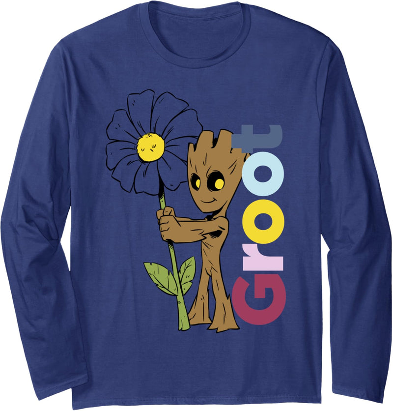 Marvel Guardians Of The Galaxy Groot Flower Portrait Langarmshirt