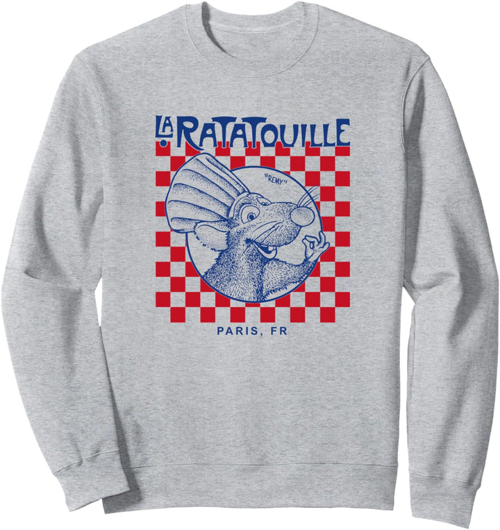 Disney Pixar Ratatouille Remy Paris Checkerboard Sweatshirt