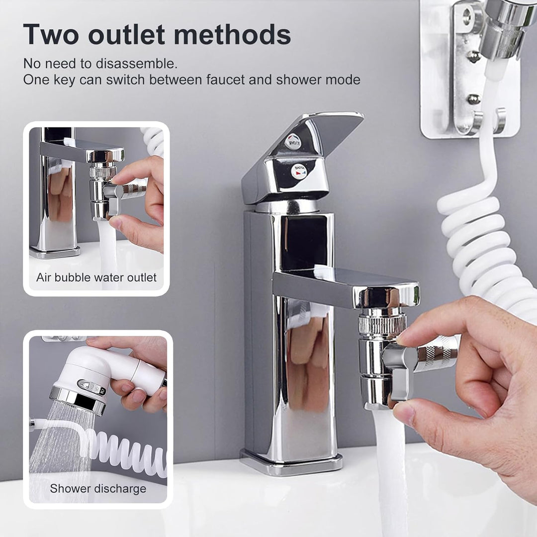 Handbrause für Waschbecken, Waschbecken-Duschkopf, Handbrause-Set mit Schlauch und Duschkopfhalter u