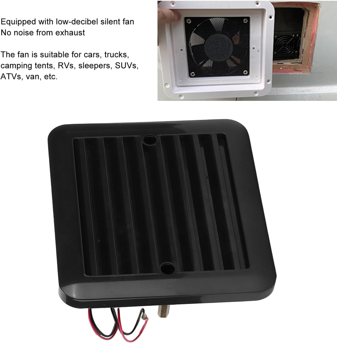 Air Vent Fan, Air Vent Fan Side mit Motor 7 Blades Strong Wind Type Zubehör für RV Motorhome Camper