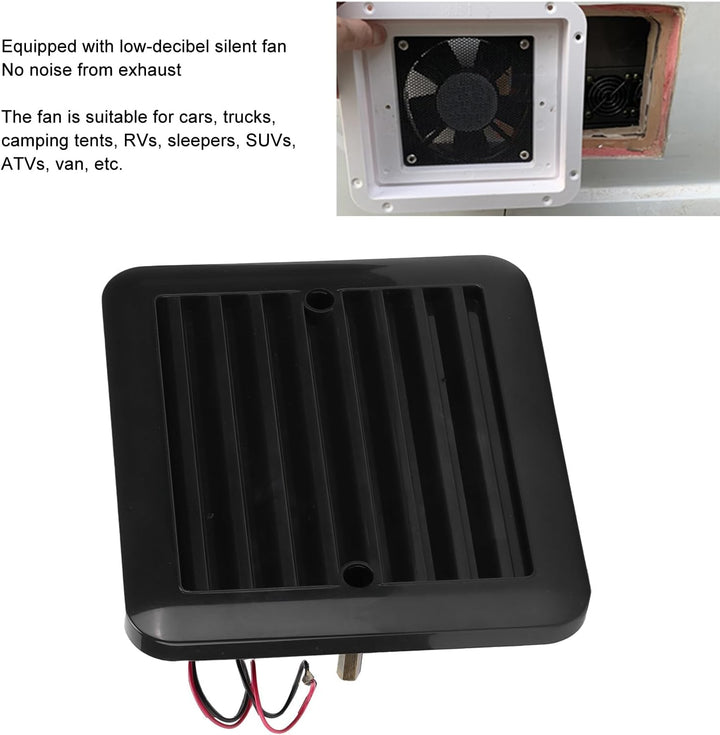 Air Vent Fan, Air Vent Fan Side mit Motor 7 Blades Strong Wind Type Zubehör für RV Motorhome Camper