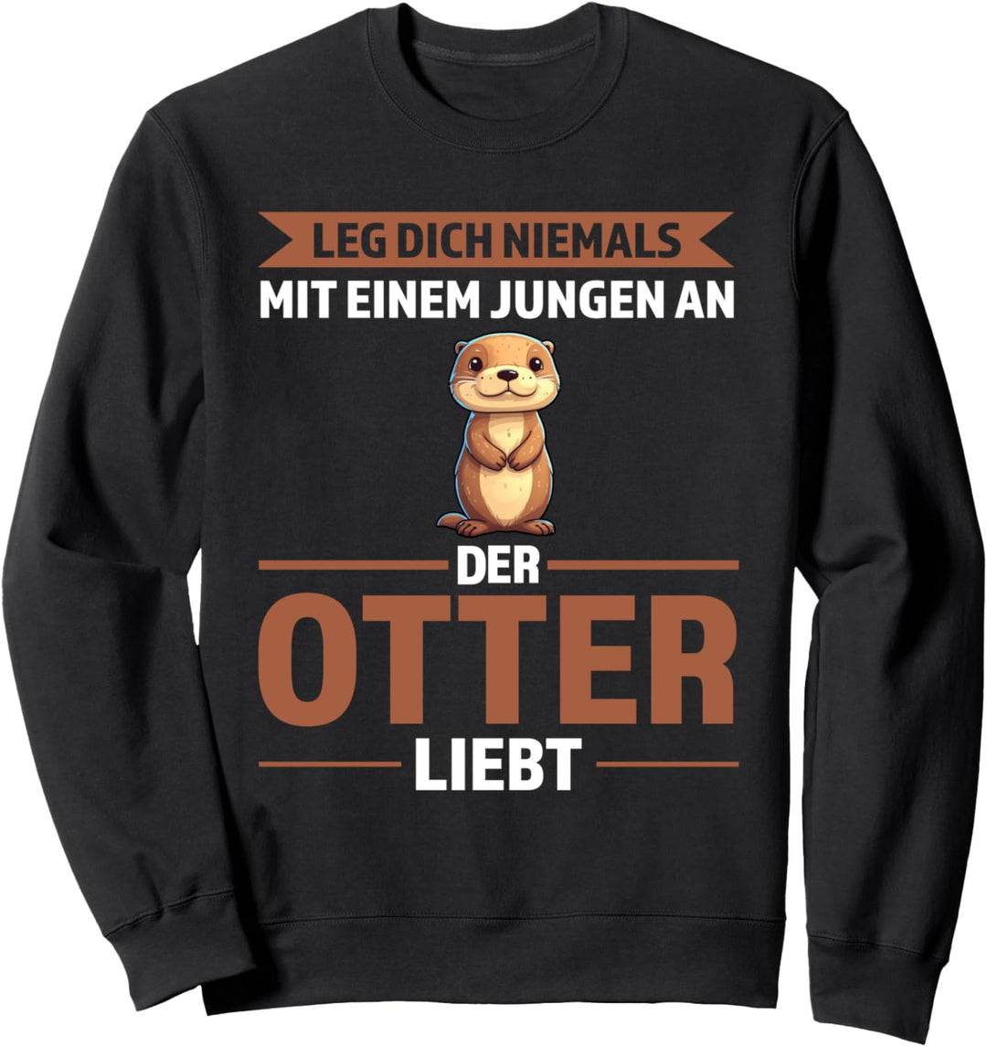 Der Junge der Otter liebt Otter Junge Sweatshirt
