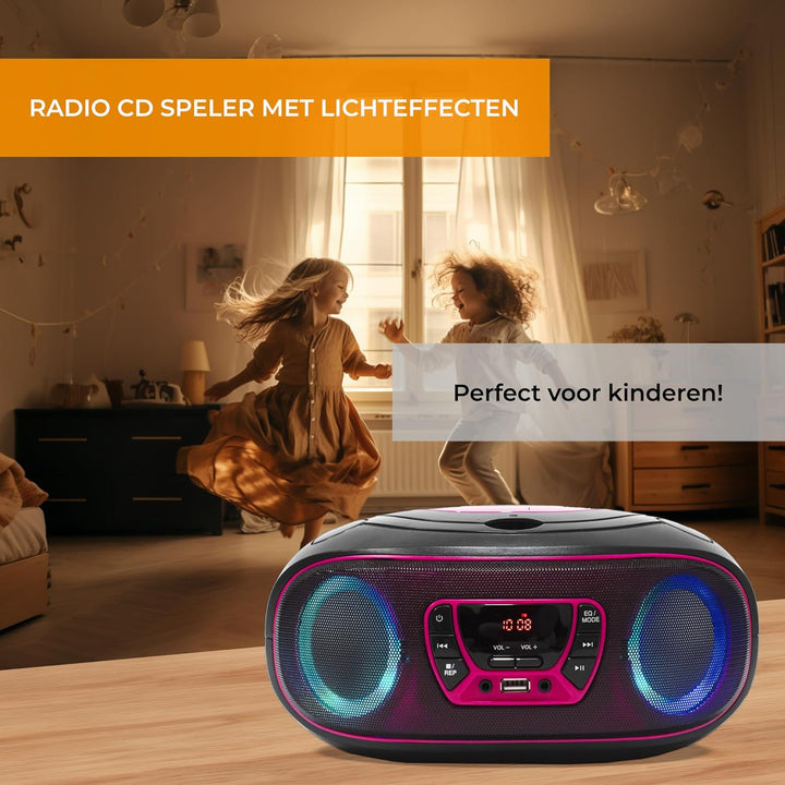 Denver Electronics TCL-212BT CD-Radio UKW AUX, CD, USB, Bluetooth Stimmungslicht Pink, 111141300011