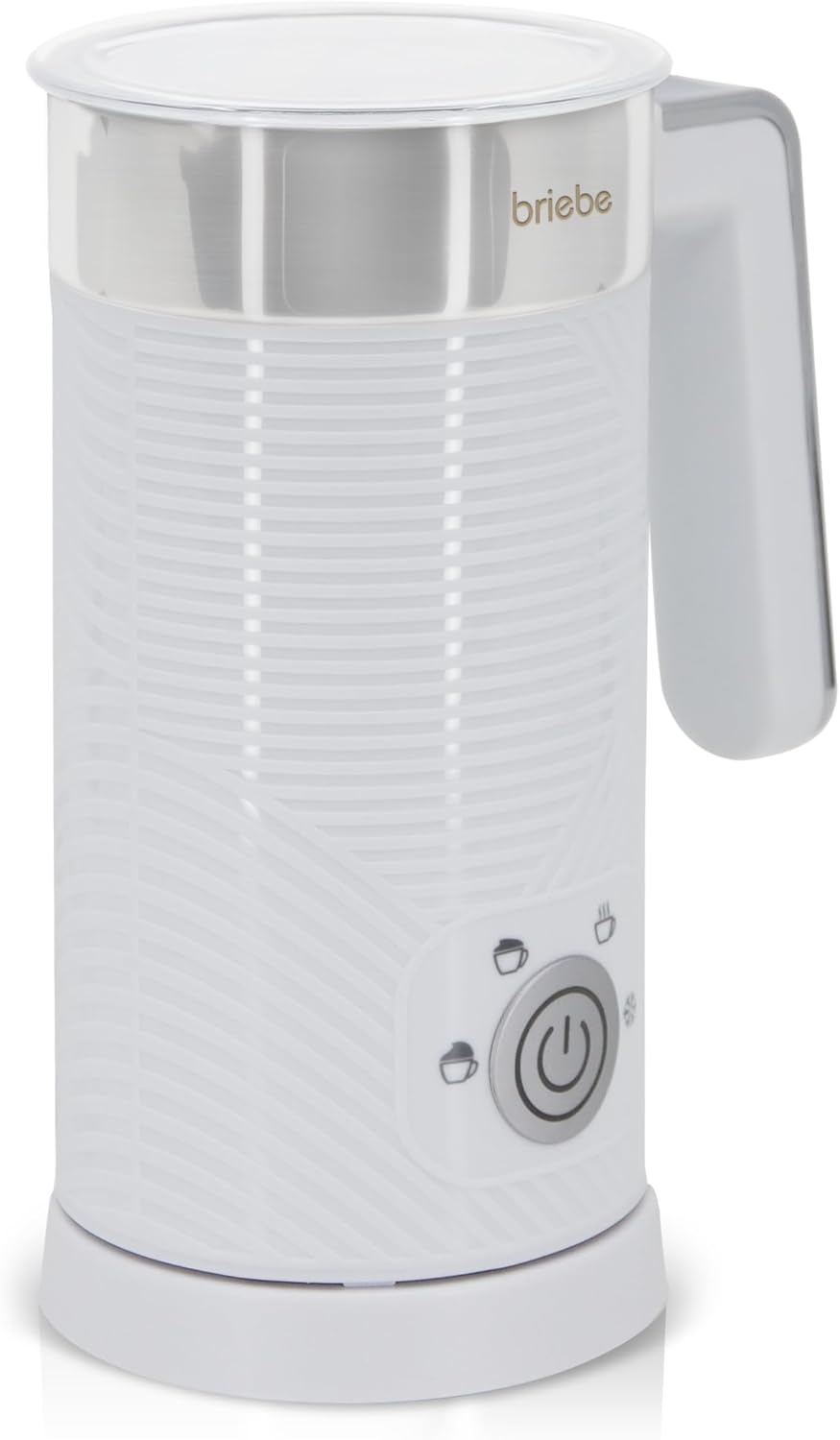 briebe Elegance Milchaufschäumer 4-in-1 Elektrische, Heiss/Kalt Aufschäumdüse 130ml für Kaffee Latte