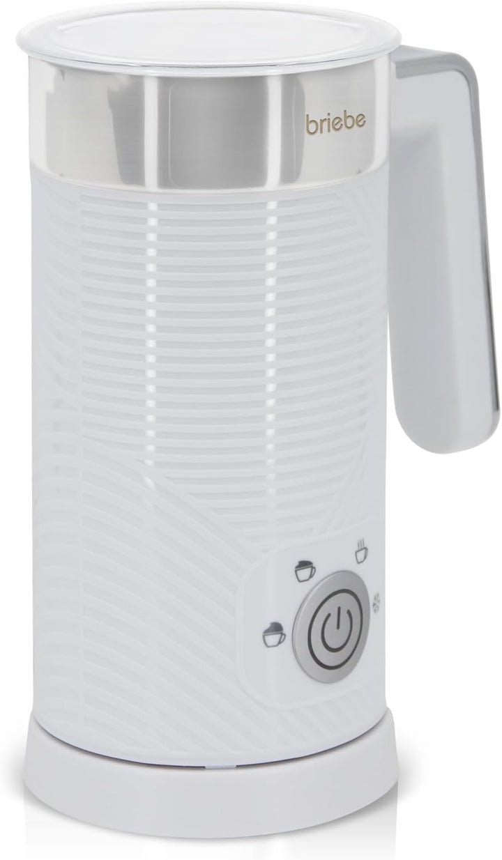 briebe Elegance Milchaufschäumer 4-in-1 Elektrische, Heiss/Kalt Aufschäumdüse 130ml für Kaffee Latte