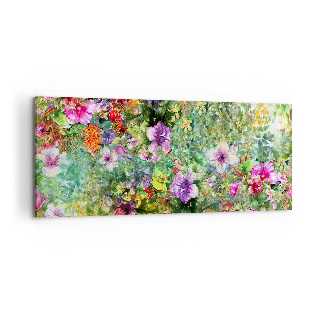 Wandbilder Dekoration Wohnzimmer blume sommer natur Panorama Bilder auf Leinwand 120x50cm Leinwandbi