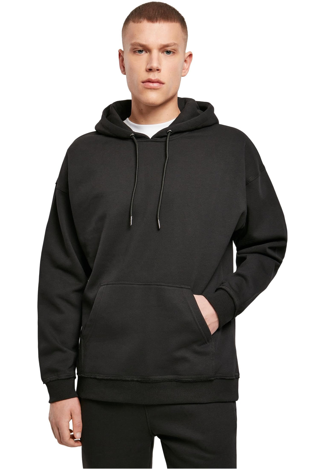 Build Your Brand Men's Oversize Hoody Hoodie, Black, L