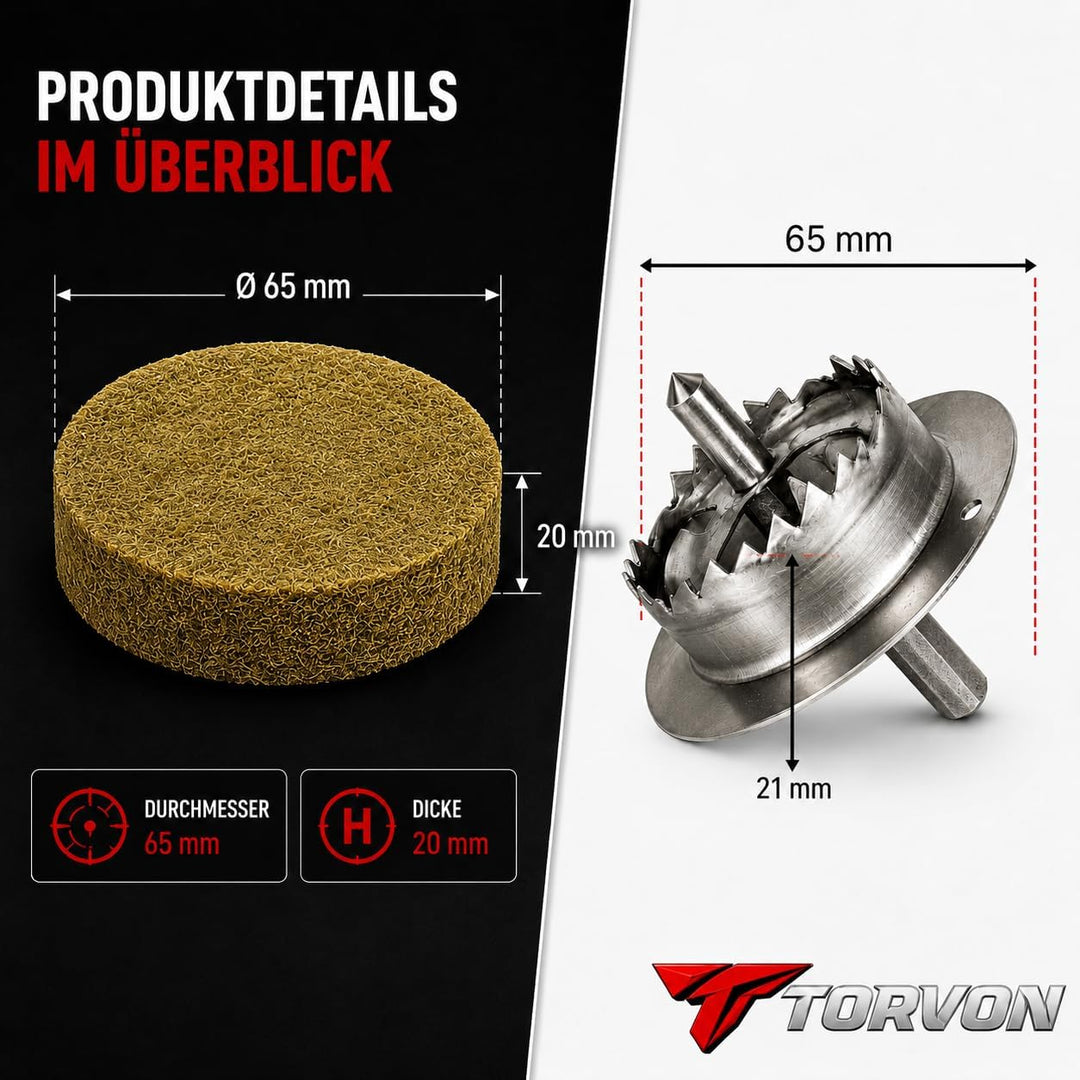 1000 Stück Steinwolle Rondellen Ø 65 x 20 mm mit Edelstahl Fräser – WDVS Dämmstoffscheiben für ETICS