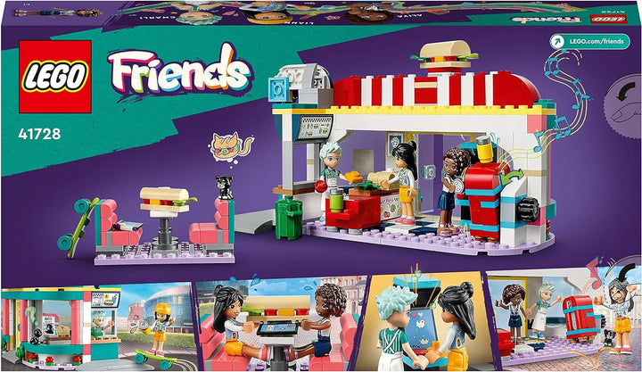 LEGO 41728 Friends Restaurant in der Innenstadt mit Spielzeug Mini-Puppen Liann, Aliya und Charli au